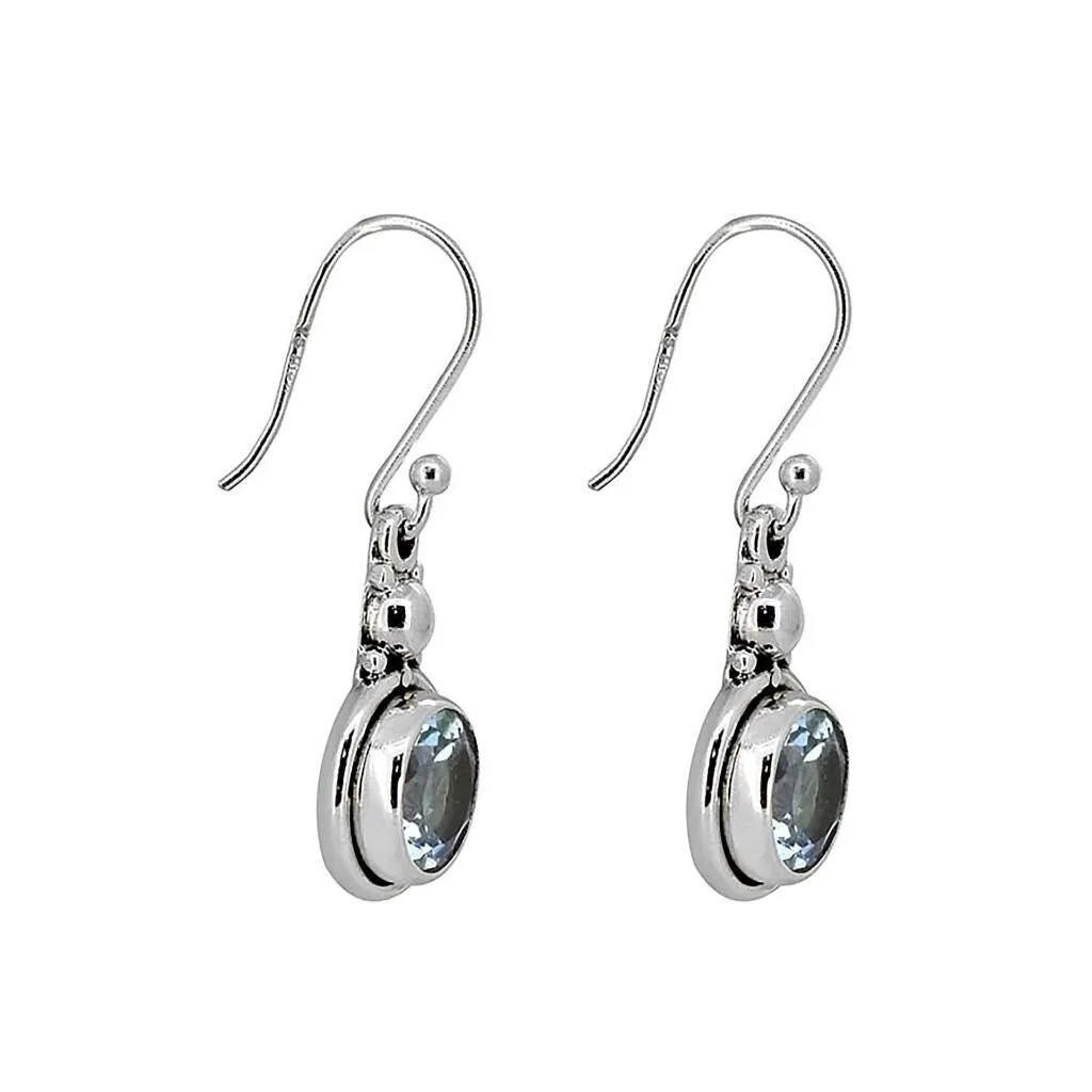 YS Gems Sterling Silver Blue Topaz Gemstone Dangle Earring - 0.43 x 1.22 sold by Zulily product image thumbnail 3