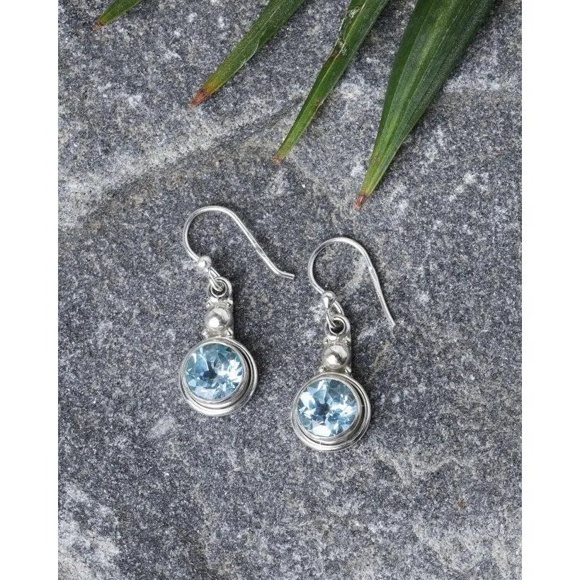 YS Gems Sterling Silver Blue Topaz Gemstone Dangle Earring - 0.43 x 1.22 sold by Zulily product image thumbnail 2