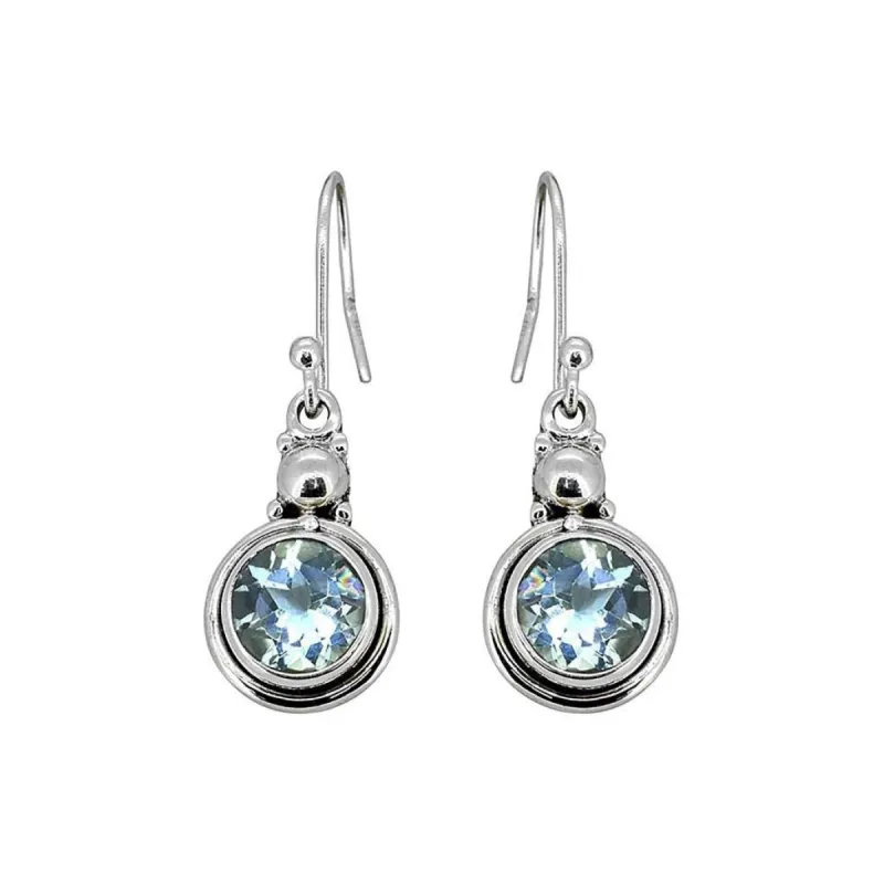 YS Gems Sterling Silver Blue Topaz Gemstone Dangle Earring - 0.43 x 1.22 sold by Zulily
