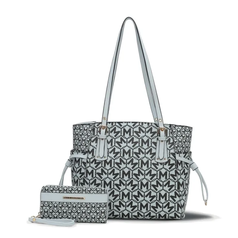 Mkfcollection Pauline Tote Bag And Set Vegan Leather Designer Handbag sold by Zulily
