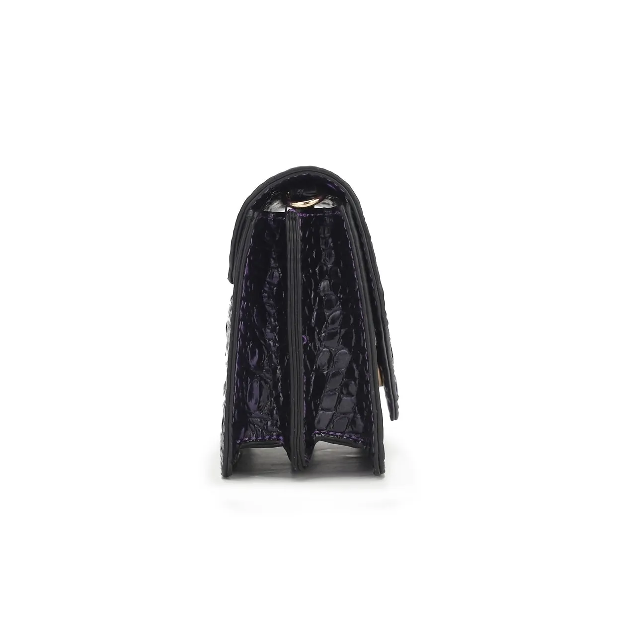 Mkfcollection Vanta CrocEmbossed Saddle Bag Vegan Leather Designer Handbag sold by Zulily product image thumbnail 5