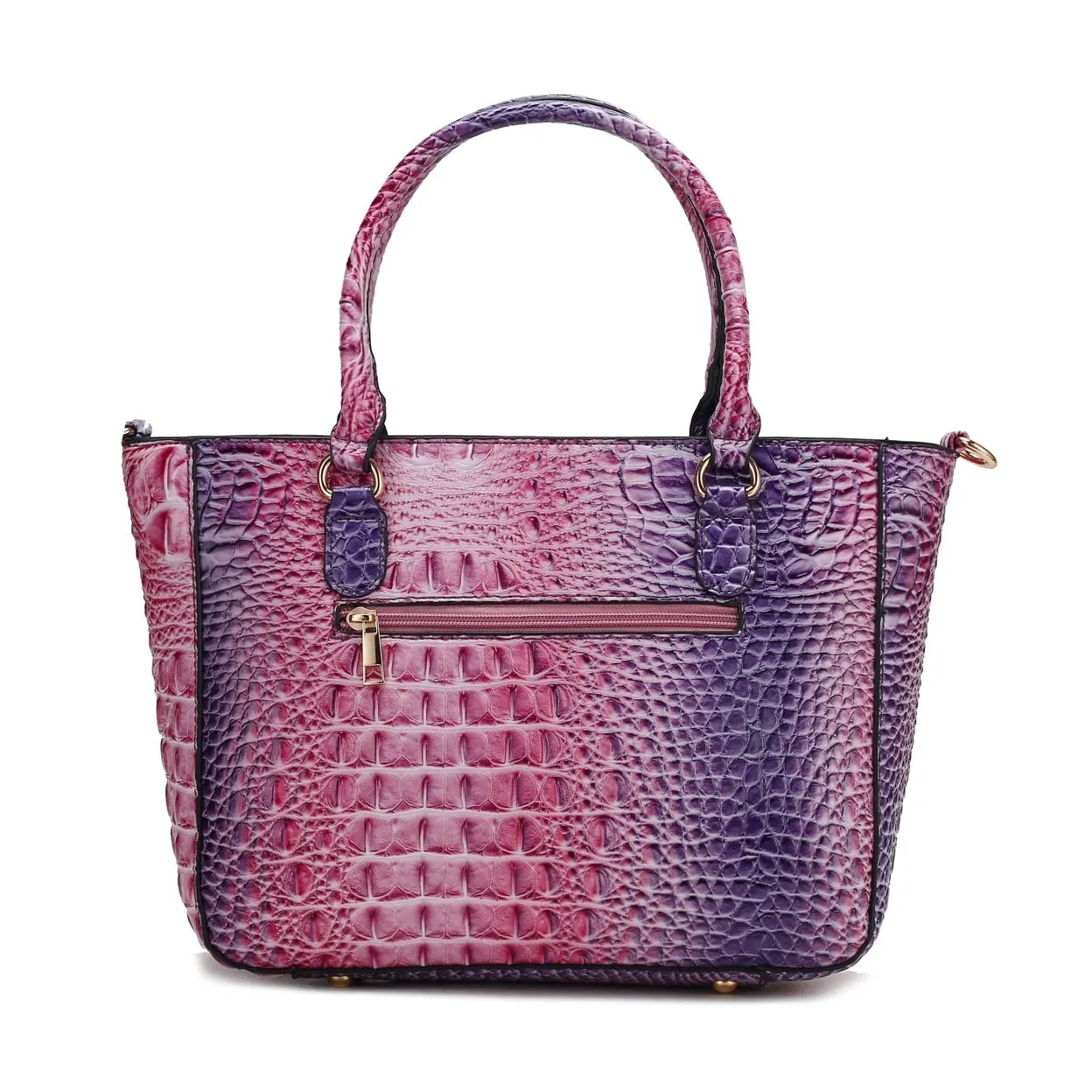 Mkfcollection Bonnie Gradient Croc Shoulder Bag And Set Vegan Leather Designer sold by Zulily
