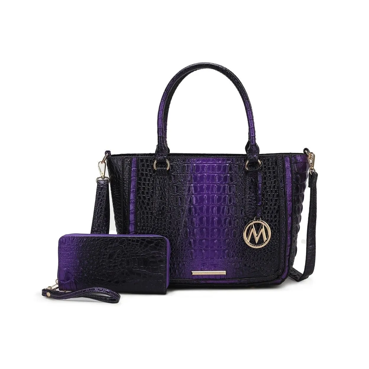 Mkfcollection Aphelia CrocEmbossed Handbag Vegan Leather Designer Handbag sold by Zulily
