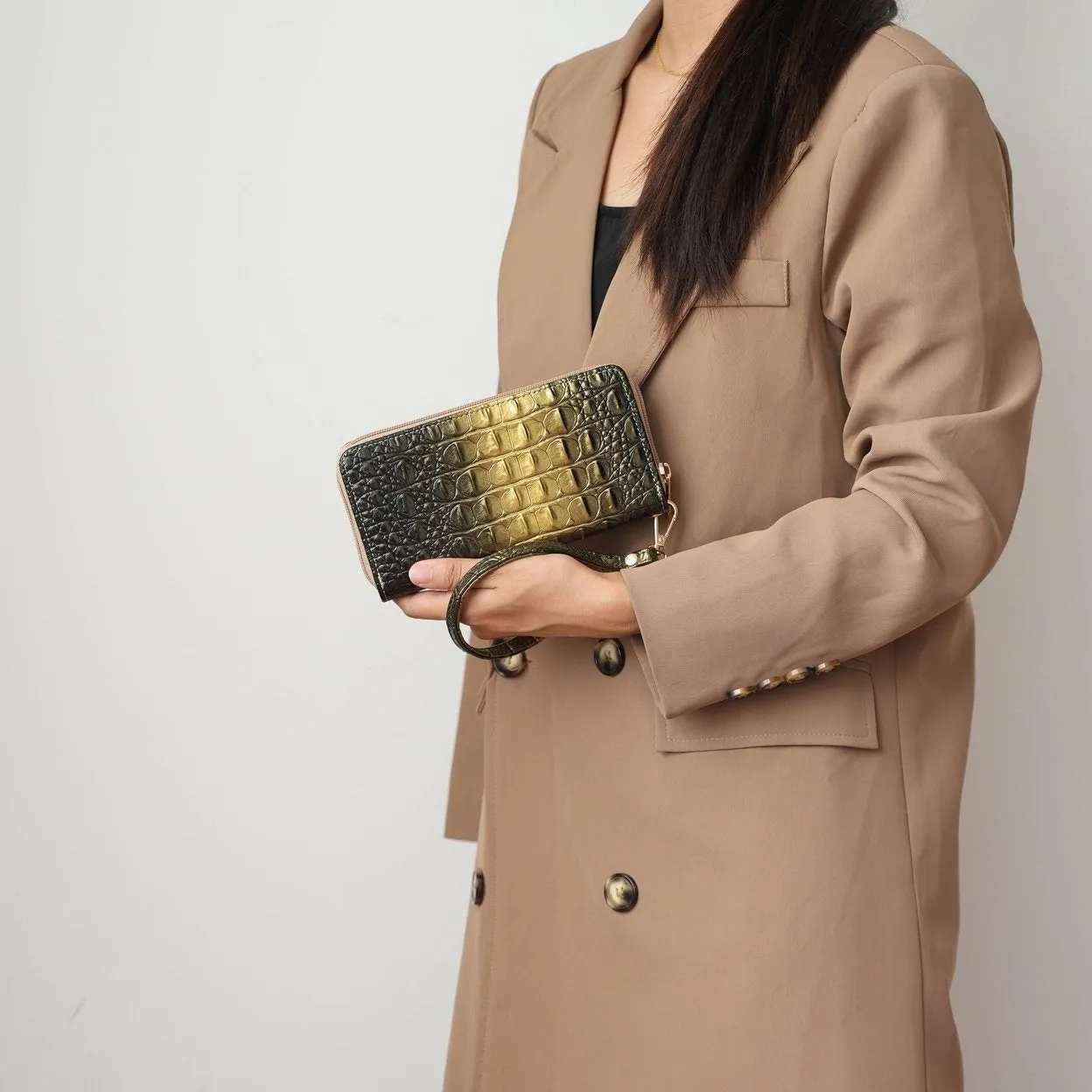 Mkfcollection Aphelia CrocEmbossed Handbag Vegan Leather Designer Handbag sold by Zulily product image thumbnail 2