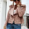 Dark Pink Wide-Lapel Crop Jacket sold by Zulily