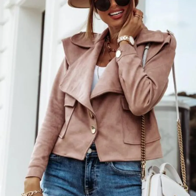 Dark Pink Wide-Lapel Crop Jacket sold by Zulily