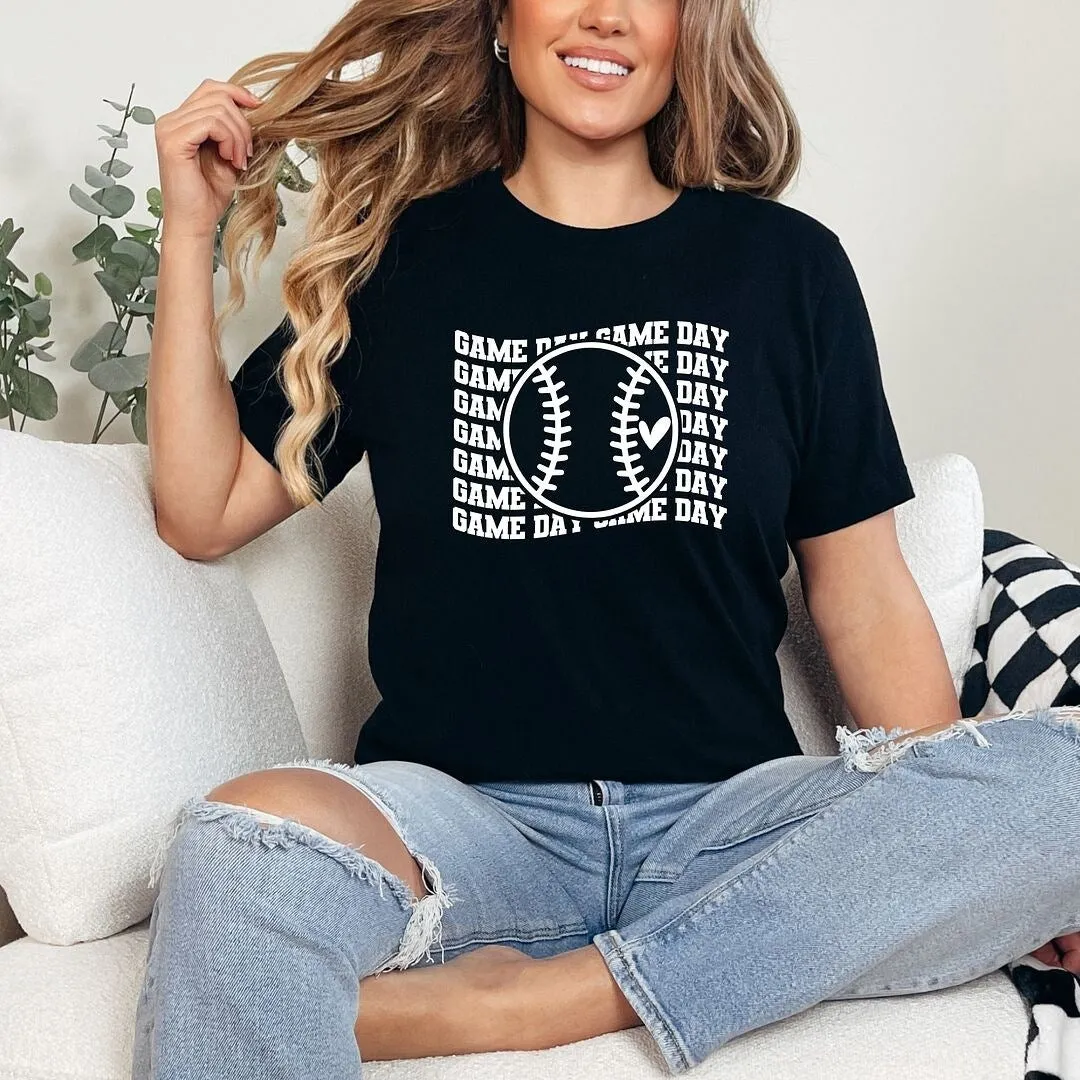 Baseball Game Day Stacked Short Sleeve Crewnneck Tee sold by Zulily product image thumbnail 3