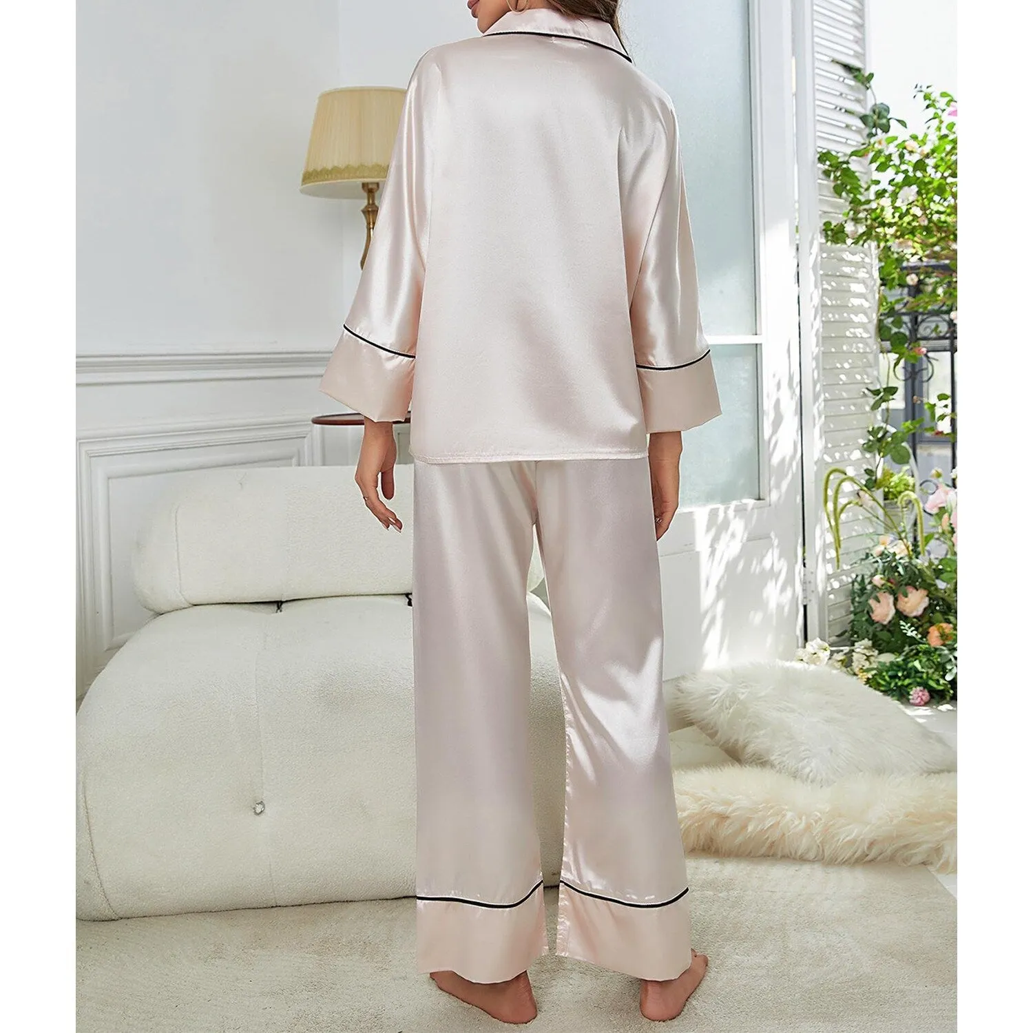 Champagne Long-Sleeve Loungewear Set sold by Zulily product image thumbnail 4