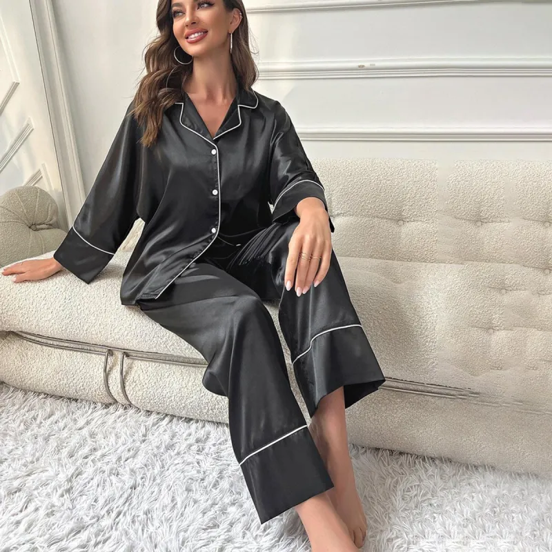Black Long-Sleeve Loungewear Set sold by Zulily