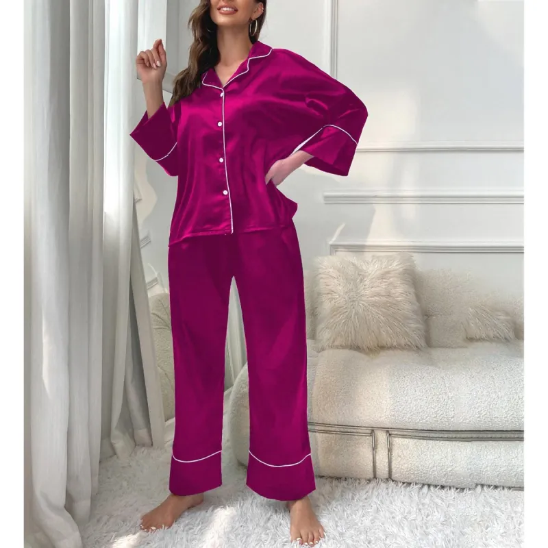 Fuchsia Long-Sleeve Loungewear Set sold by Zulily