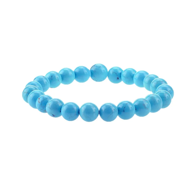 Set of Two Turquoise and Coral Bead Stretch Bracelet sold by Zulily