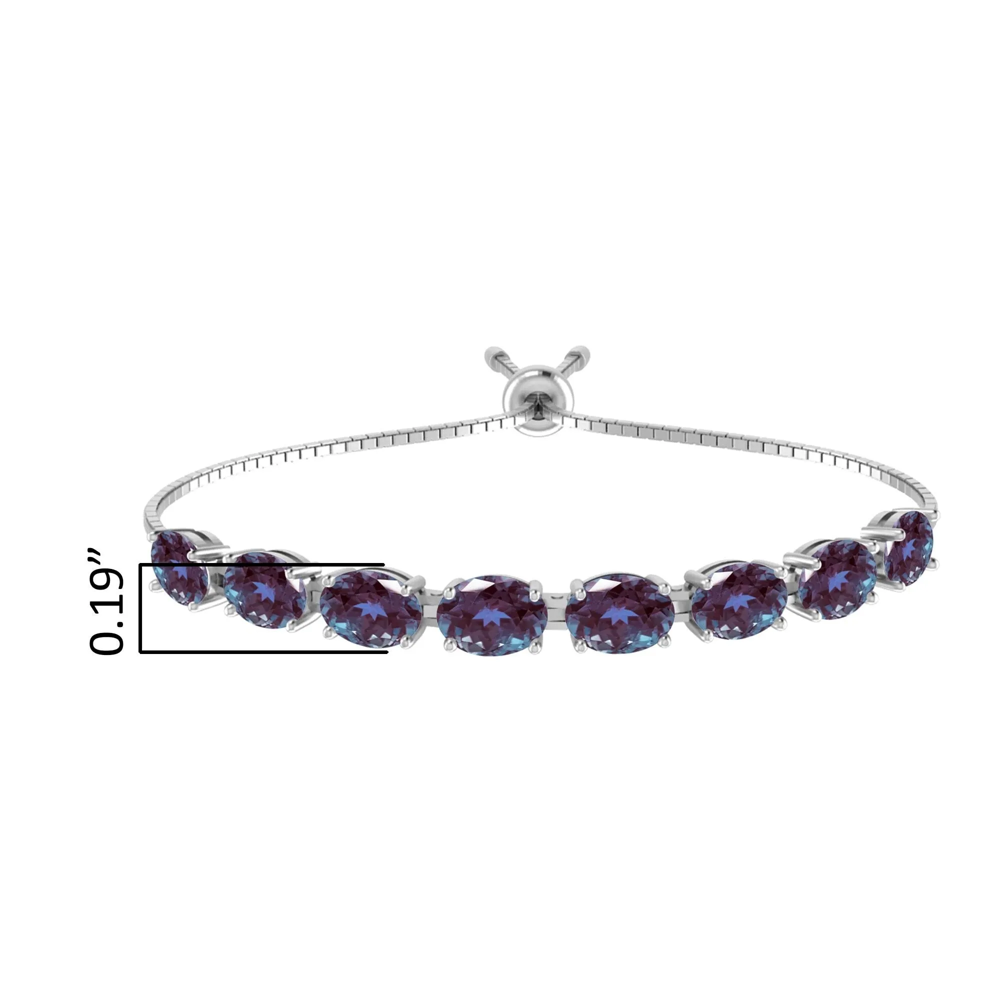 Sterling Silver with Color Changing Alexandrite Bolo Bracelet sold by Zulily product image thumbnail 2