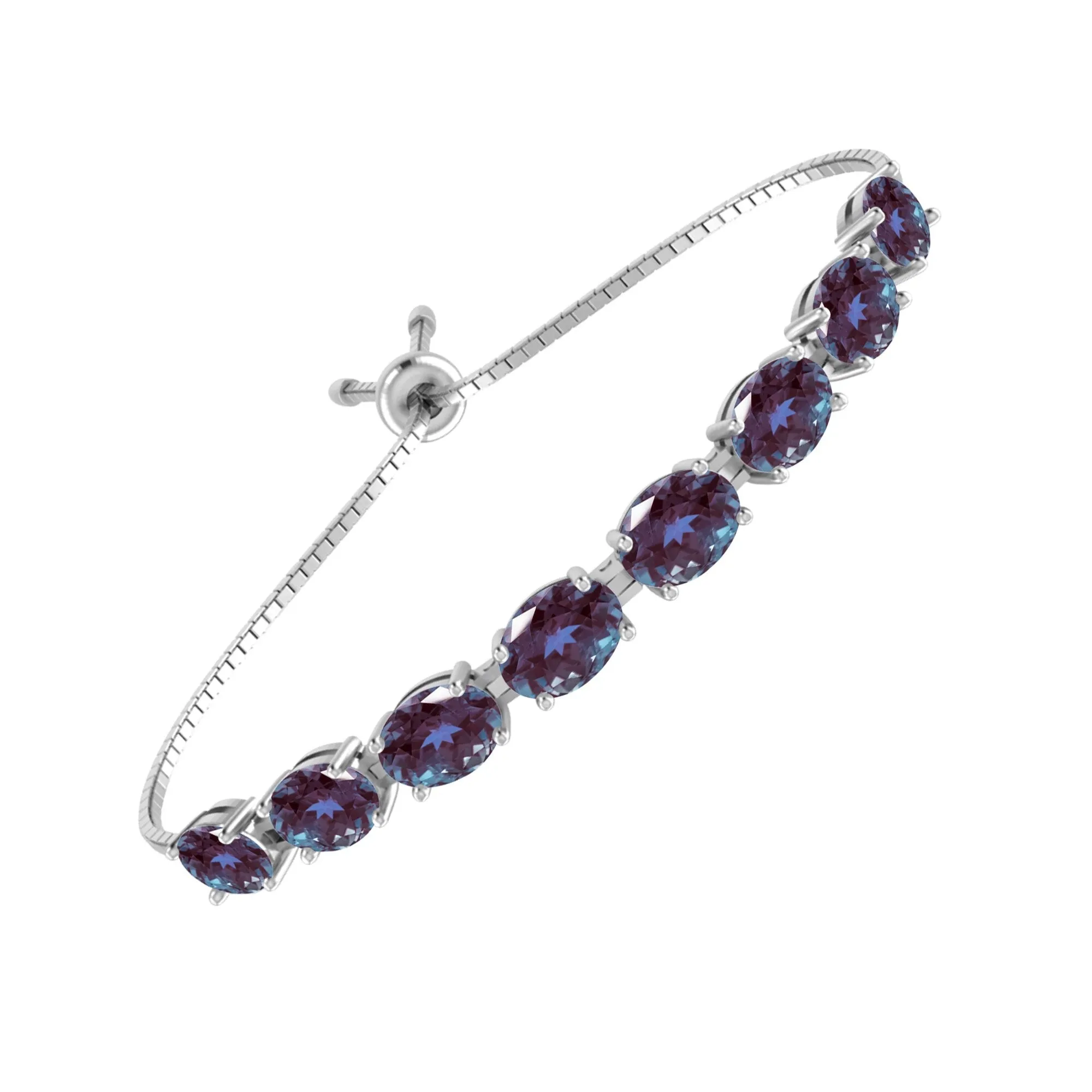 Sterling Silver with Color Changing Alexandrite Bolo Bracelet sold by Zulily