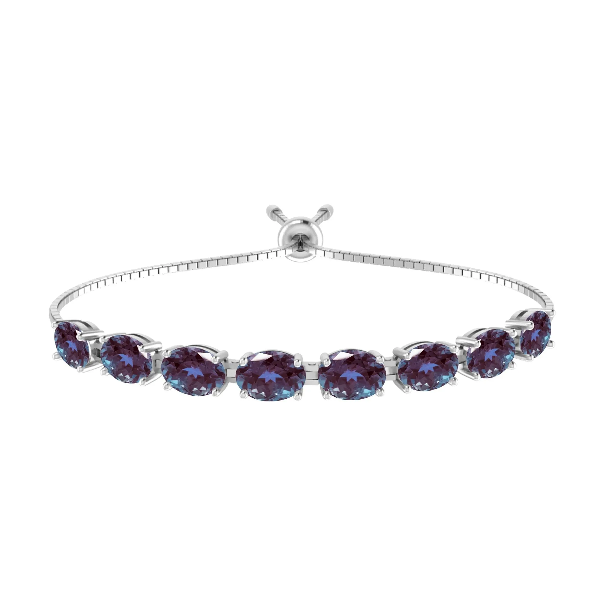 Sterling Silver with Color Changing Alexandrite Bolo Bracelet sold by Zulily product image thumbnail 4