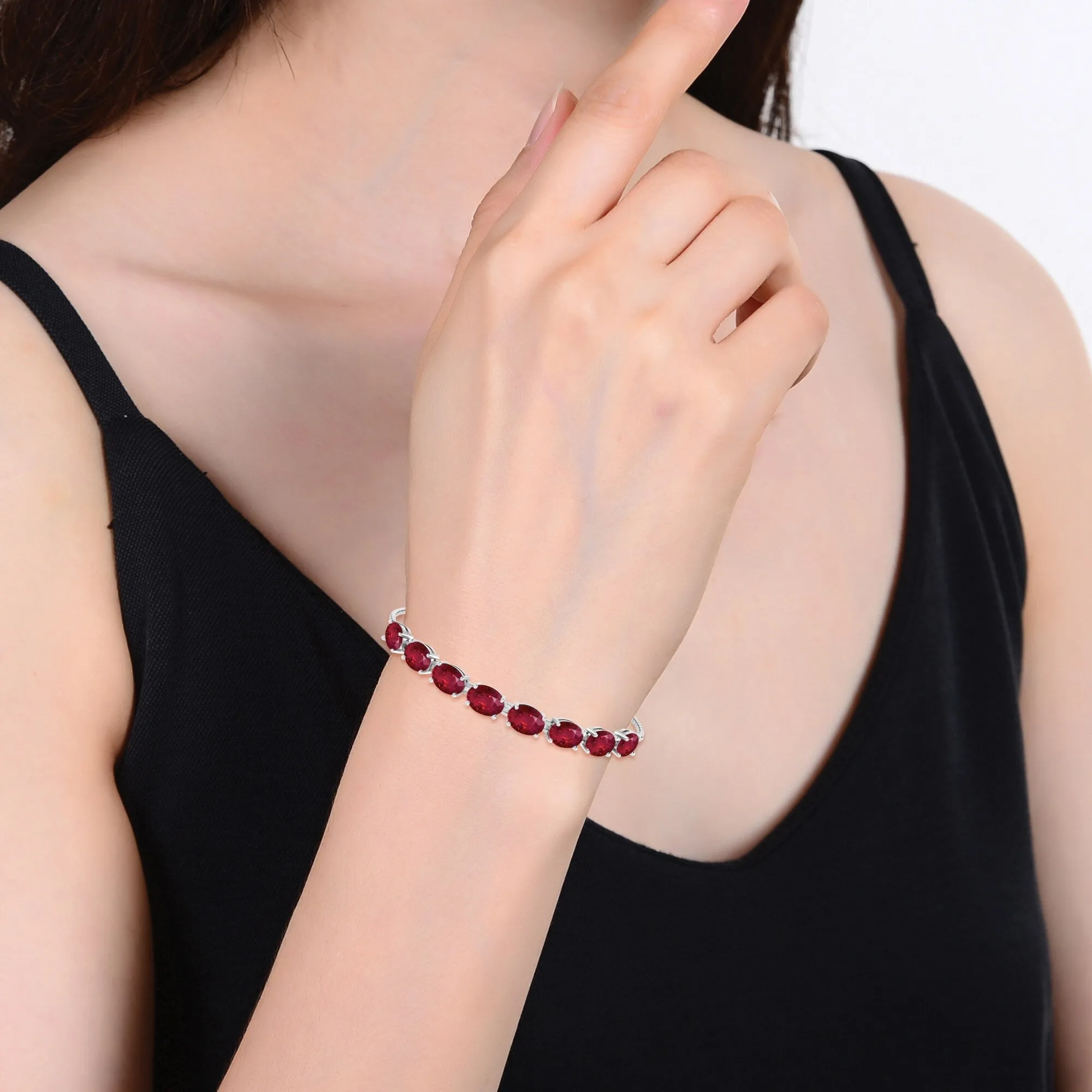 Sterling Silver with Ruby Bolo Bracelet sold by Zulily