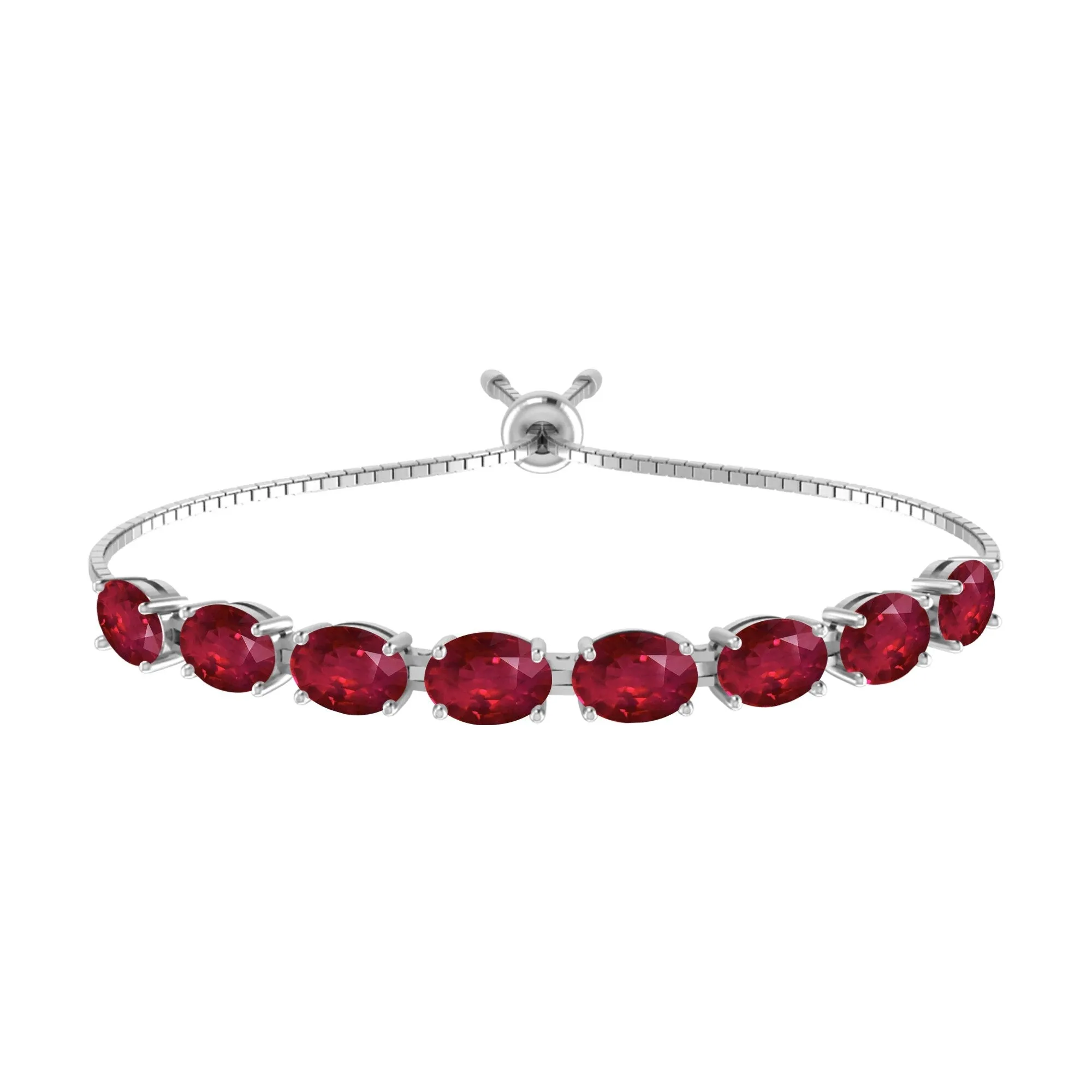 Sterling Silver with Ruby Bolo Bracelet sold by Zulily product image thumbnail 2