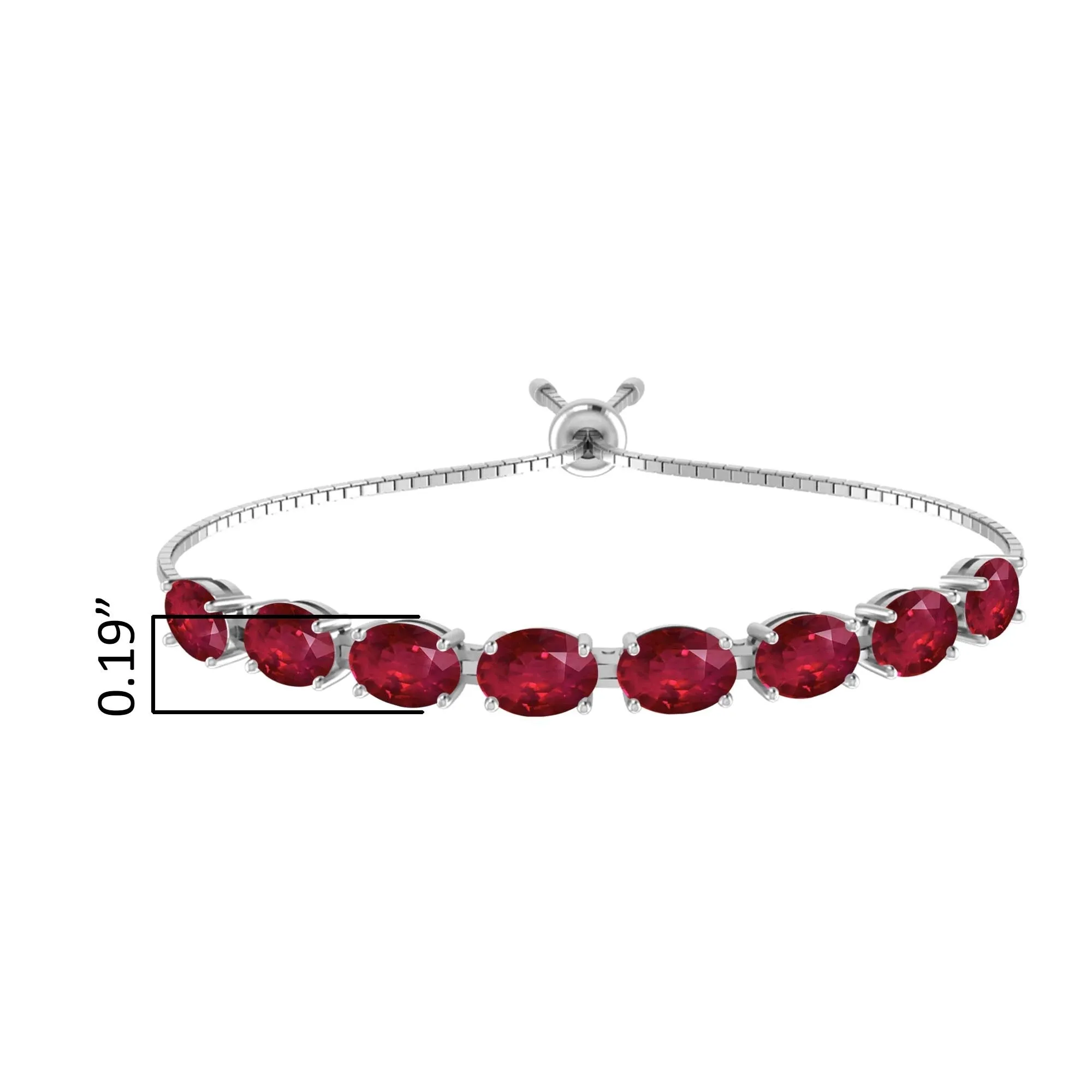 Sterling Silver with Ruby Bolo Bracelet sold by Zulily product image thumbnail 4