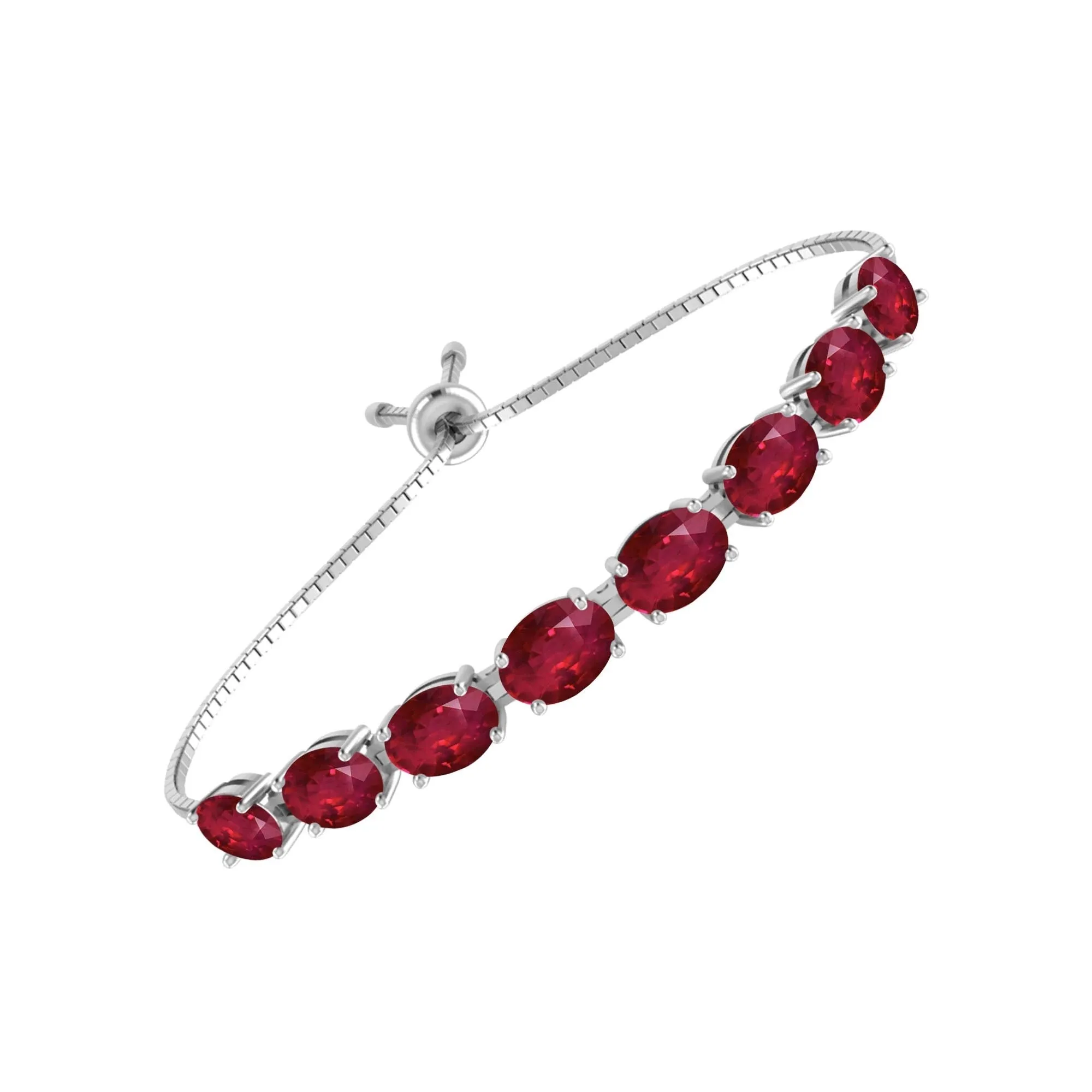 Sterling Silver with Ruby Bolo Bracelet sold by Zulily product image thumbnail 3