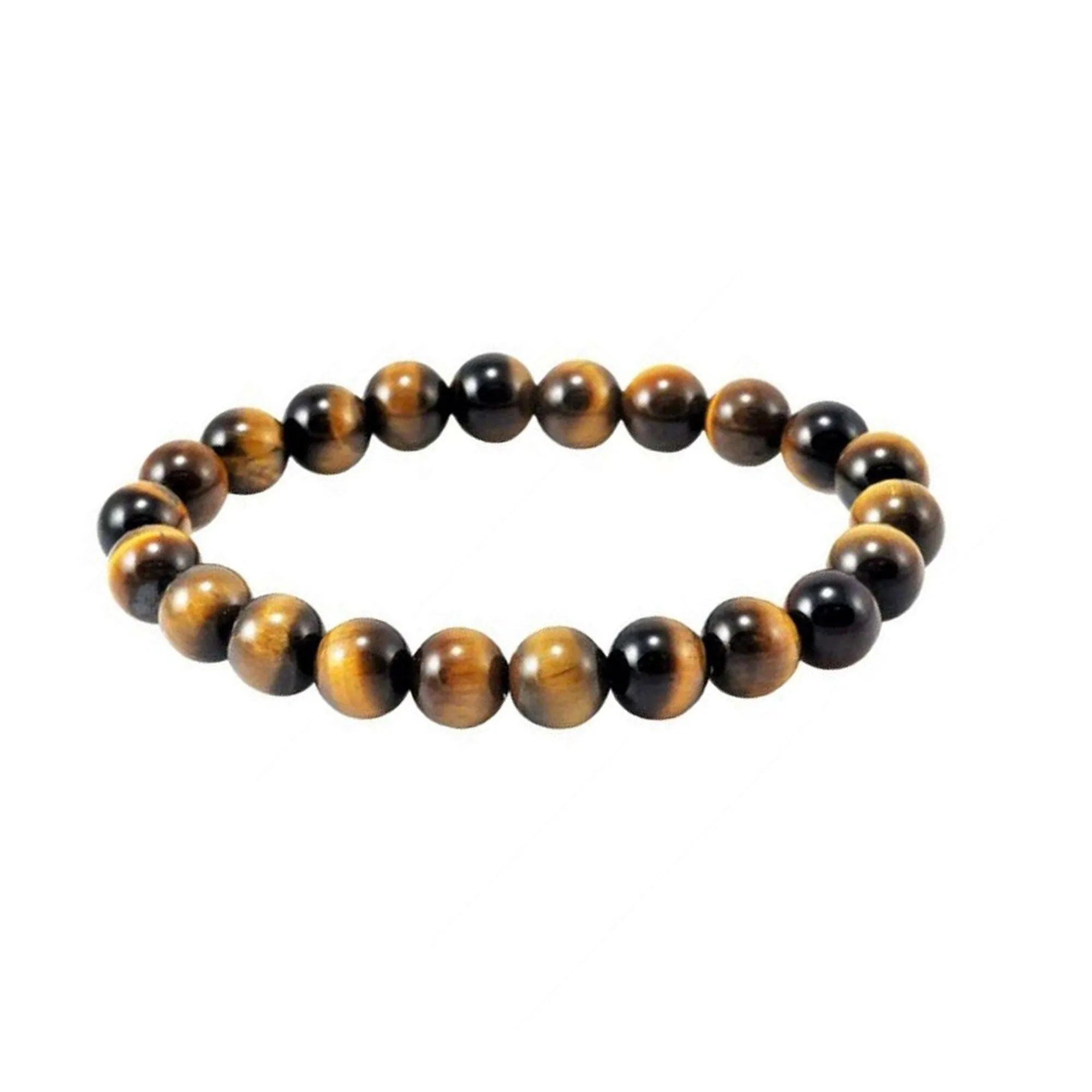 Set of Two Coral and Tiger Eye Bead Stretch Bracelet sold by Zulily product image thumbnail 2