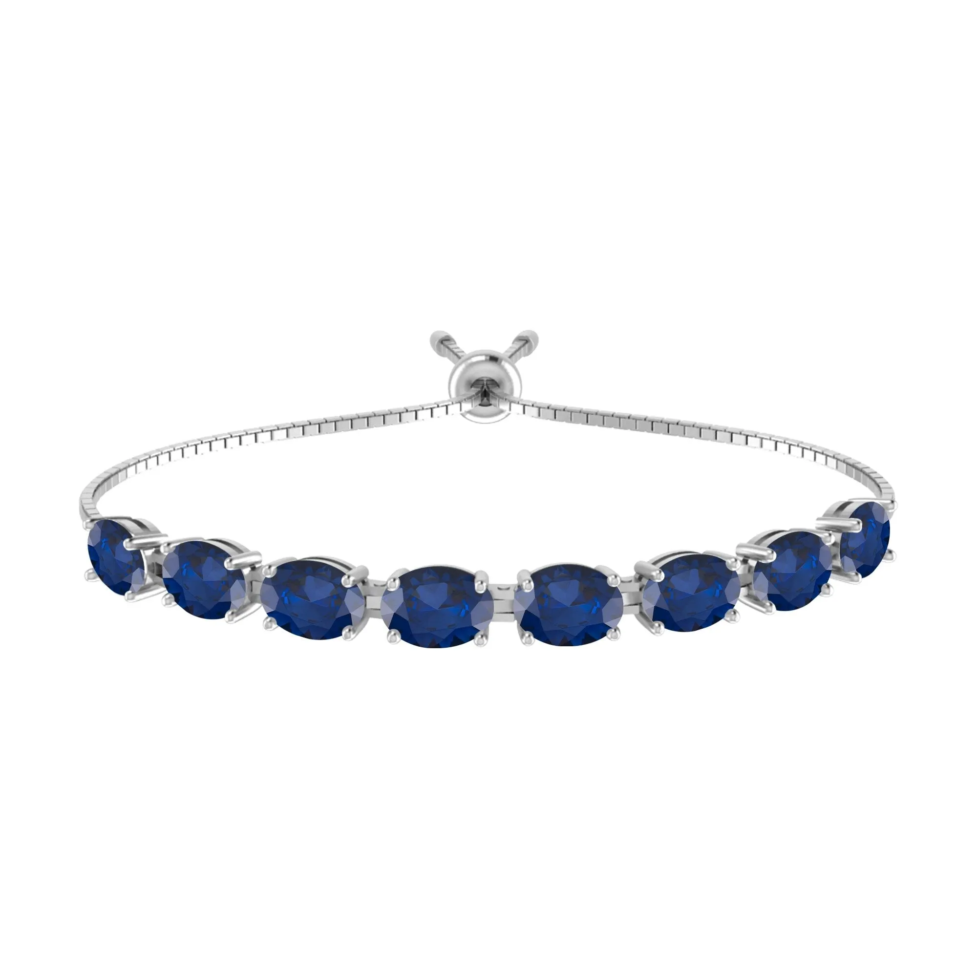 Sterling Silver with Blue Sapphire Bolo Bracelet sold by Zulily