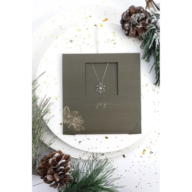 Sparkly Snowflake Pendant Necklace With Swarovski Crystals On Holiday Card - Sparkly Snowflake sold by Zulily