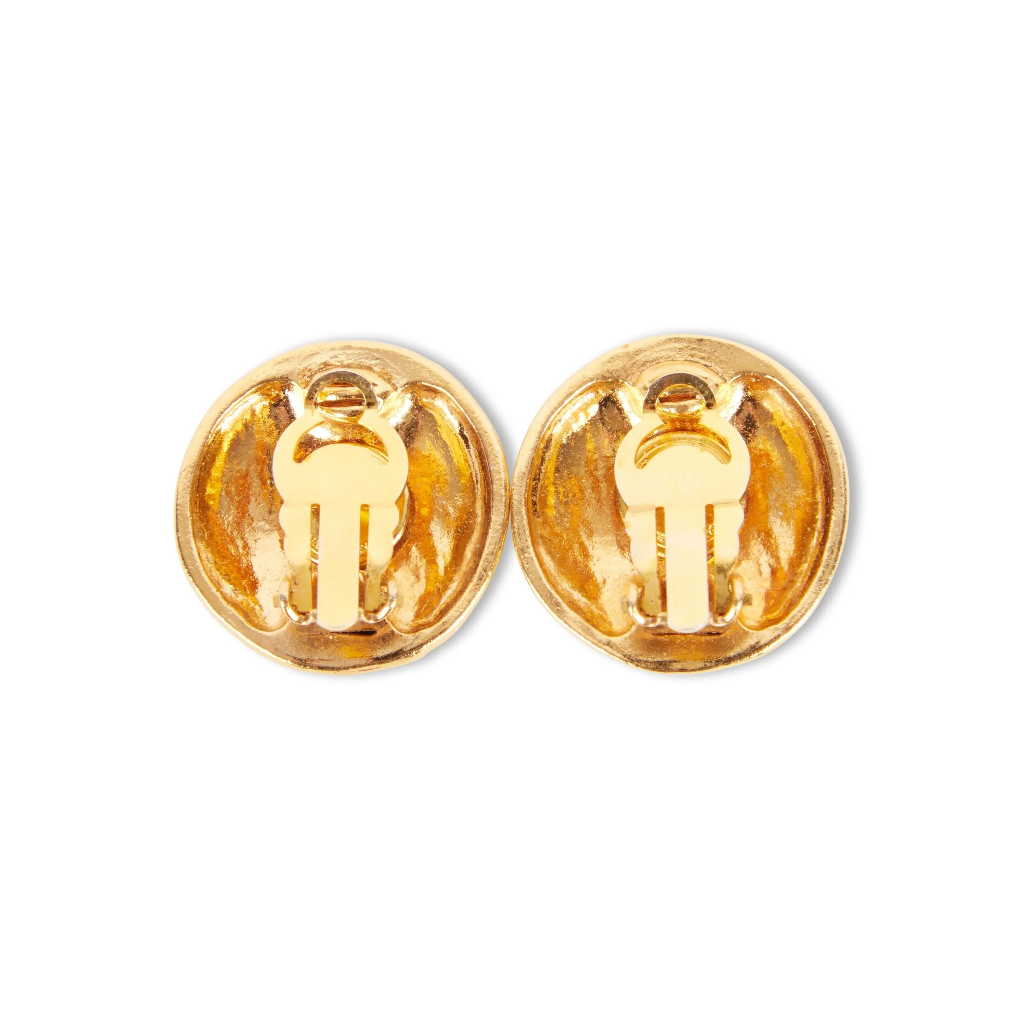 Chanel CC Logo Round Clip-on Earrings (Pre-Owned) sold by Zulily