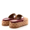 Gucci Canvas GG Monogram Angelina Platform Slide Sandals 40.5 Beige Ruggine (Pre-Ow sold by Zulily