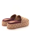 Gucci Canvas GG Monogram Angelina Platform Slide Sandals 40.5 Beige Ruggine (Pre-Ow sold by Zulily