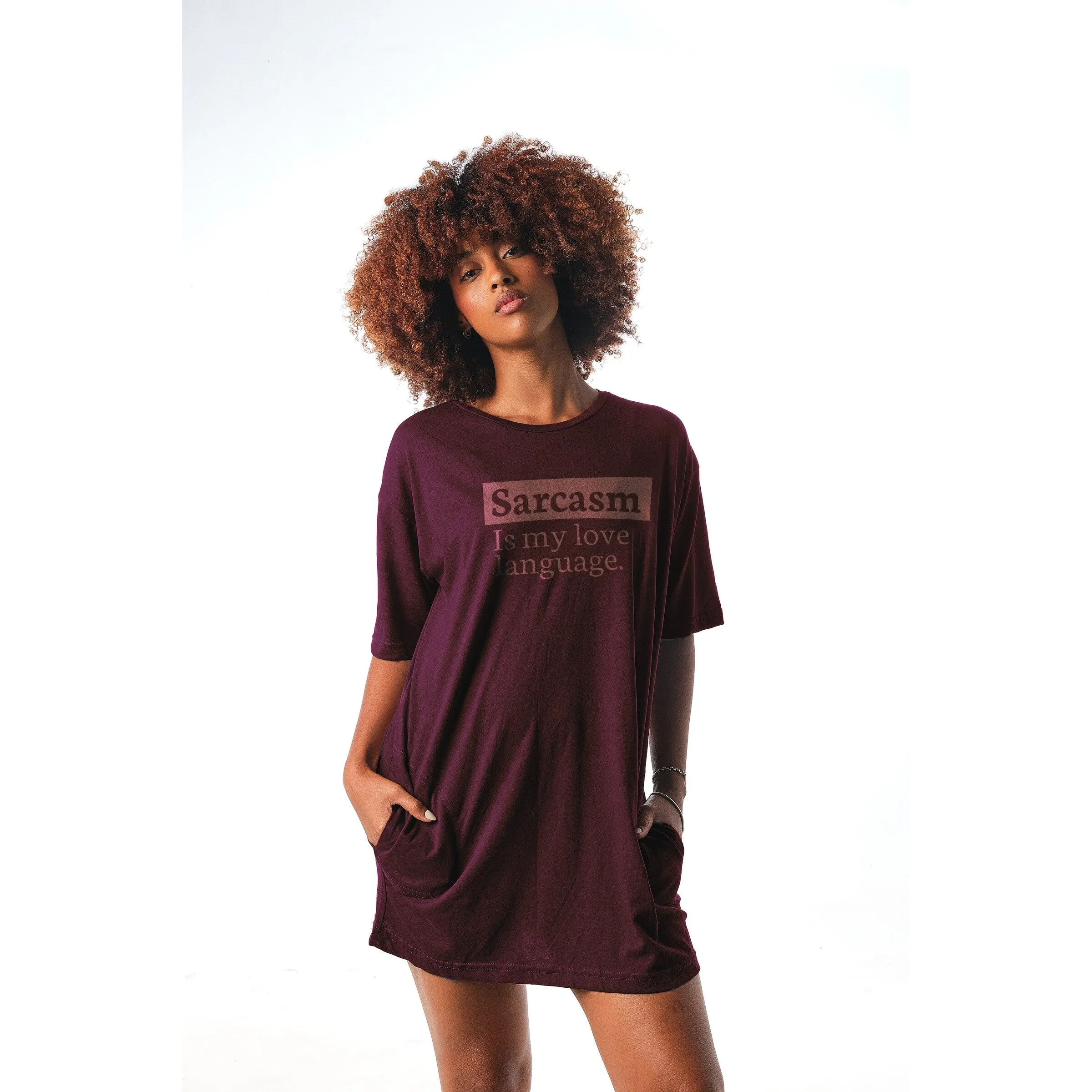 Sarcasm is my love language Women's Modal/Cotton Nightgown sold by Zulily product image thumbnail 2