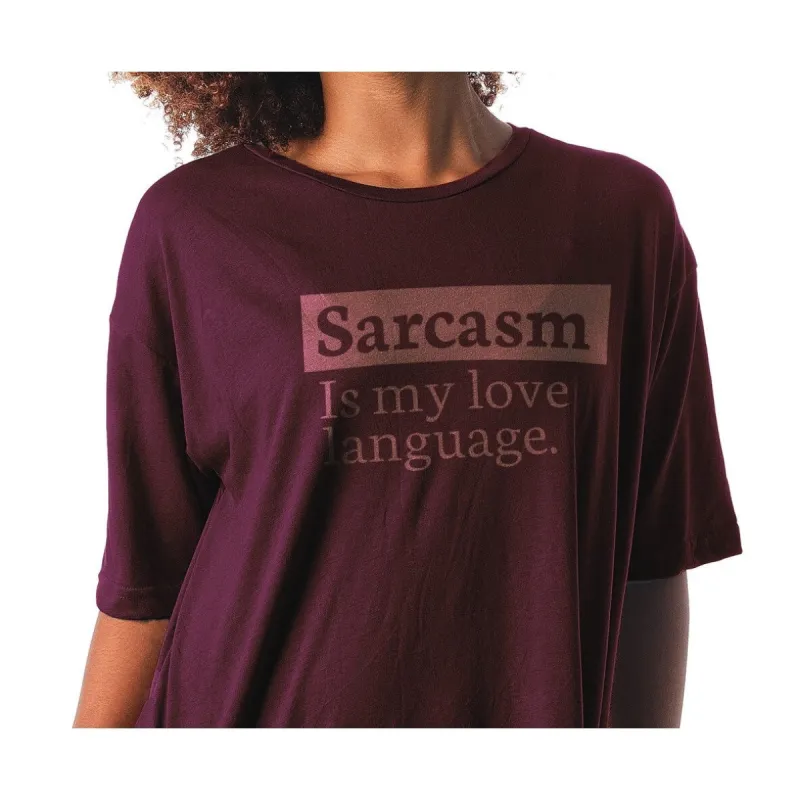 Sarcasm is my love language Women's Modal/Cotton Nightgown sold by Zulily