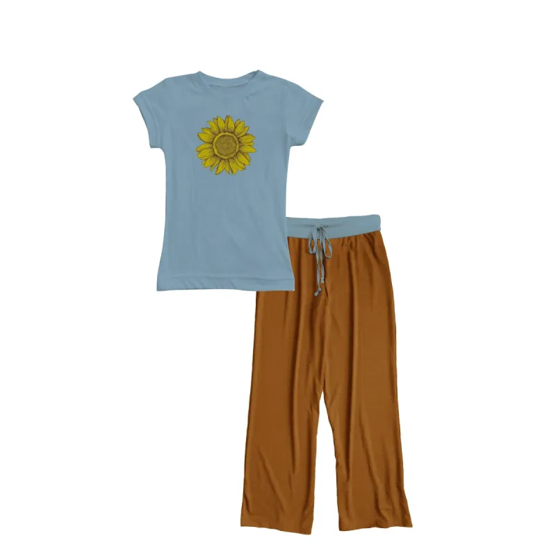 Sunflower pajama Set sold by Zulily