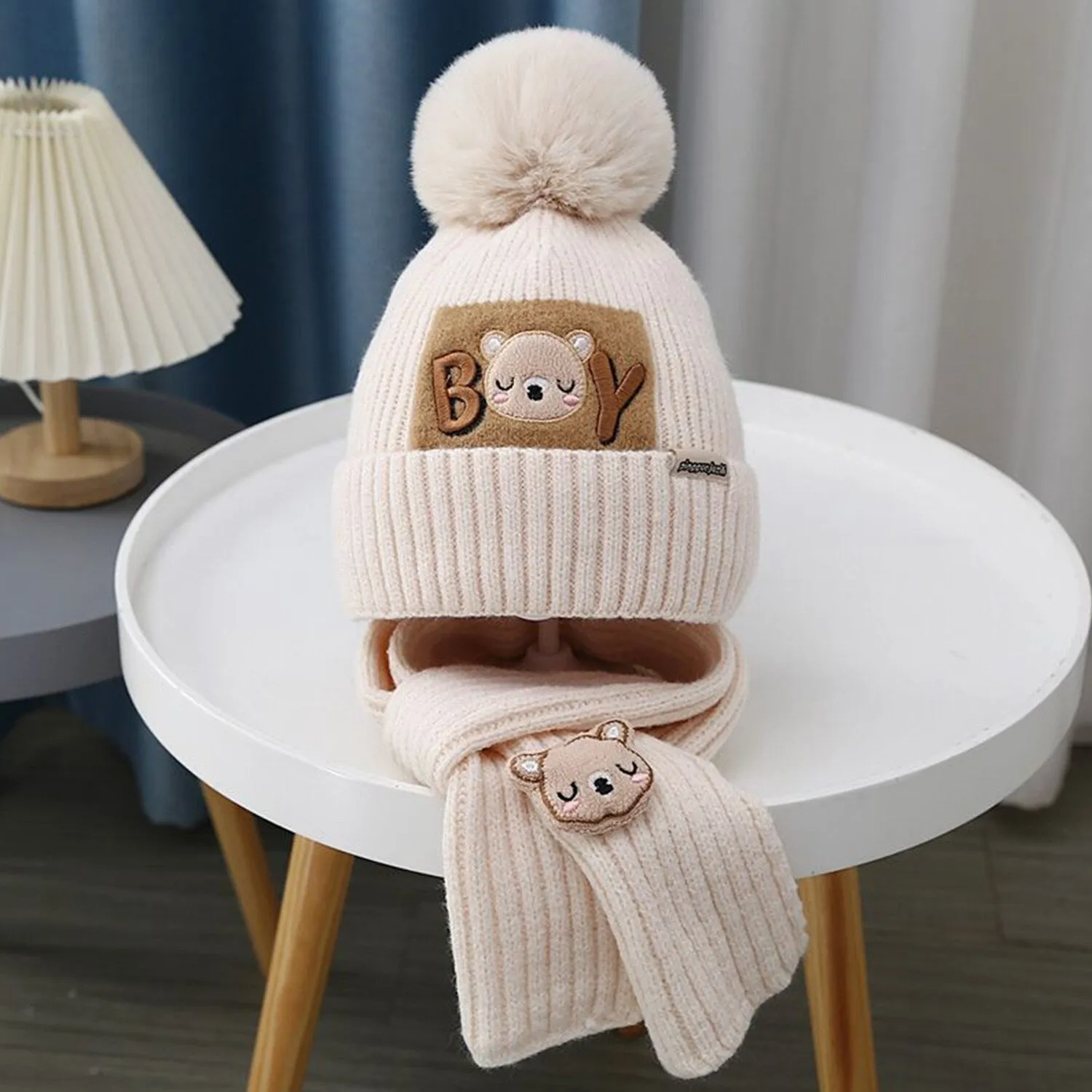 Beige Hat & Scarf sold by Zulily product image thumbnail 2