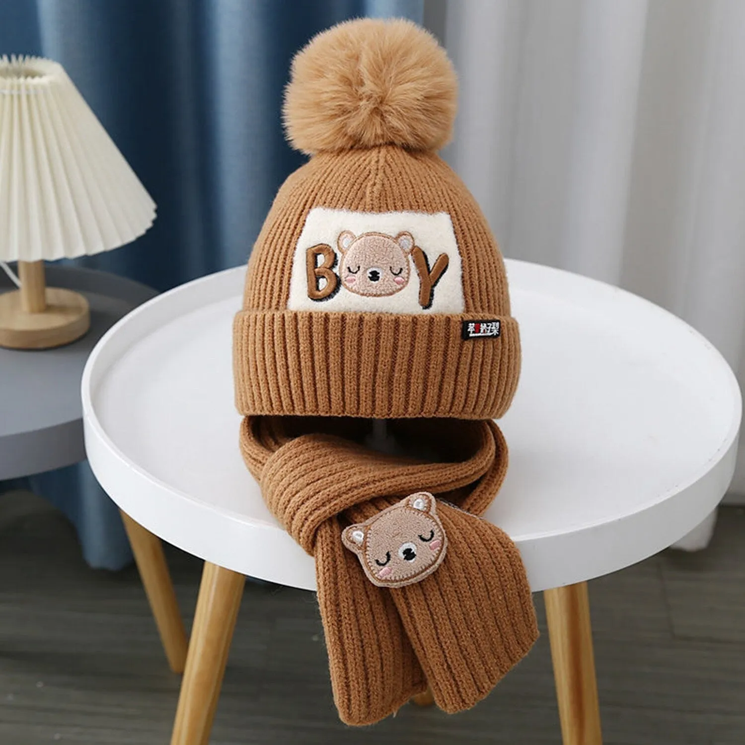 Brown Hat & Scarf sold by Zulily product image thumbnail 2