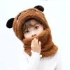 Brown Panda Plush Scarf Integrated Neck Hat sold by Zulily