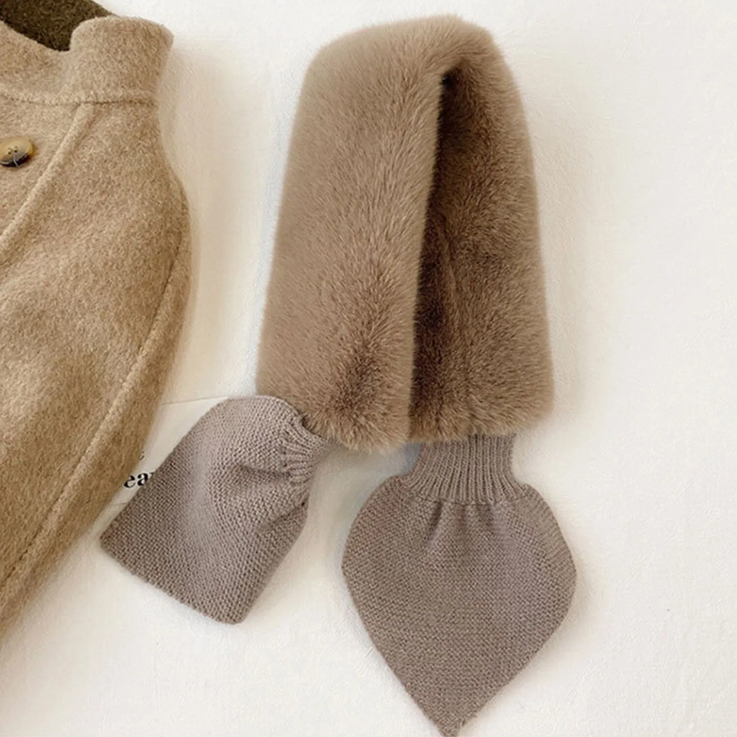 Brown Plush Cross Scarf sold by Zulily product image thumbnail 2