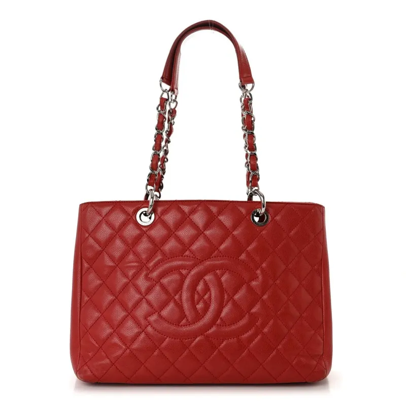 Chanel Caviar Quilted Grand Shopping Tote GST Black (Pre-Owned) - One Size sold by Zulily