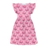 Pink Floral & Polka Dot Print Angel-Sleeve A-Line Dress sold by Zulily
