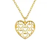 18kt Plated Sterling Silver Hearts Pendant Necklace - Gold sold by Zulily