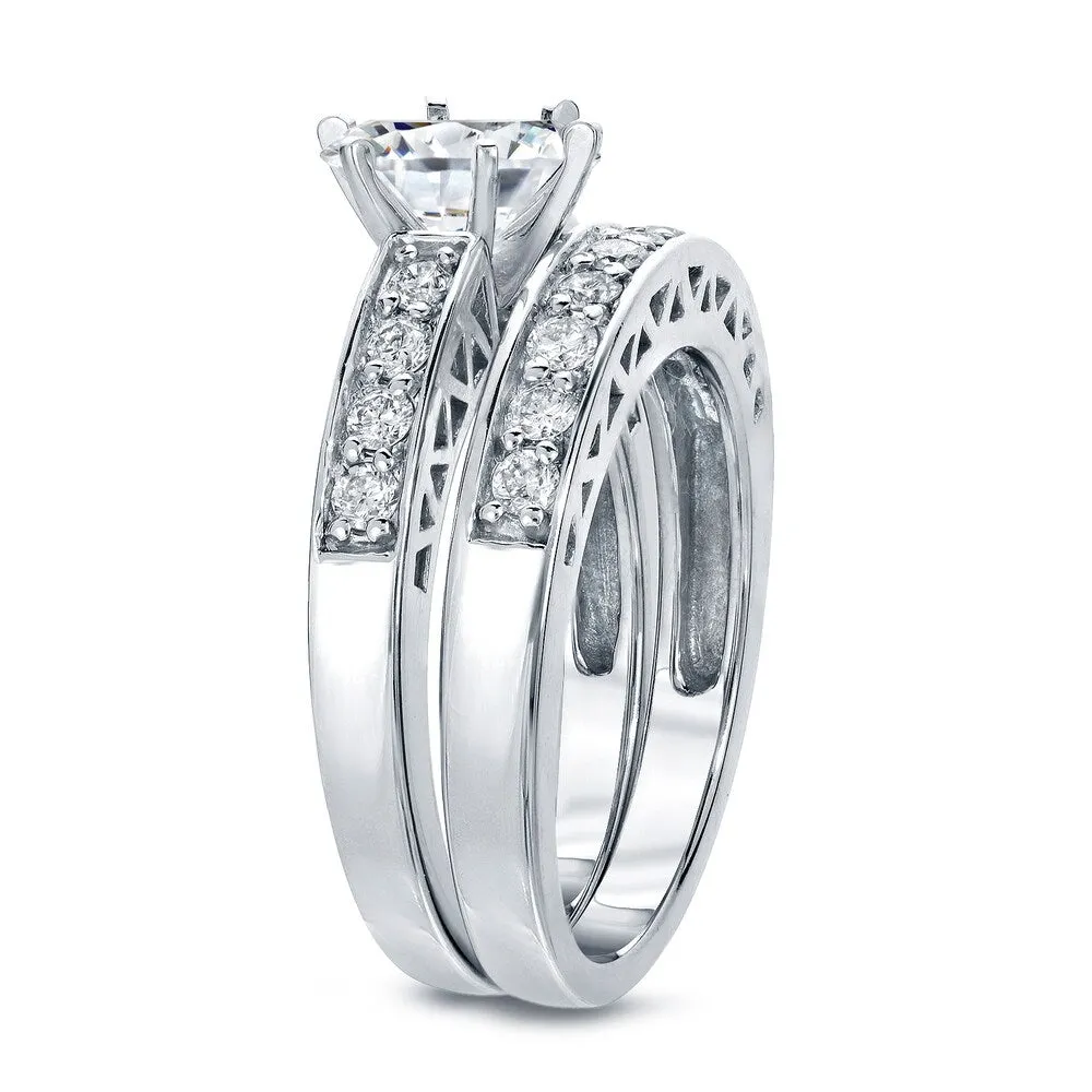 Auriya 14k Gold 1 1/4ctw Round Diamond Engagement Ring Set Certified sold by Zulily product image thumbnail 2