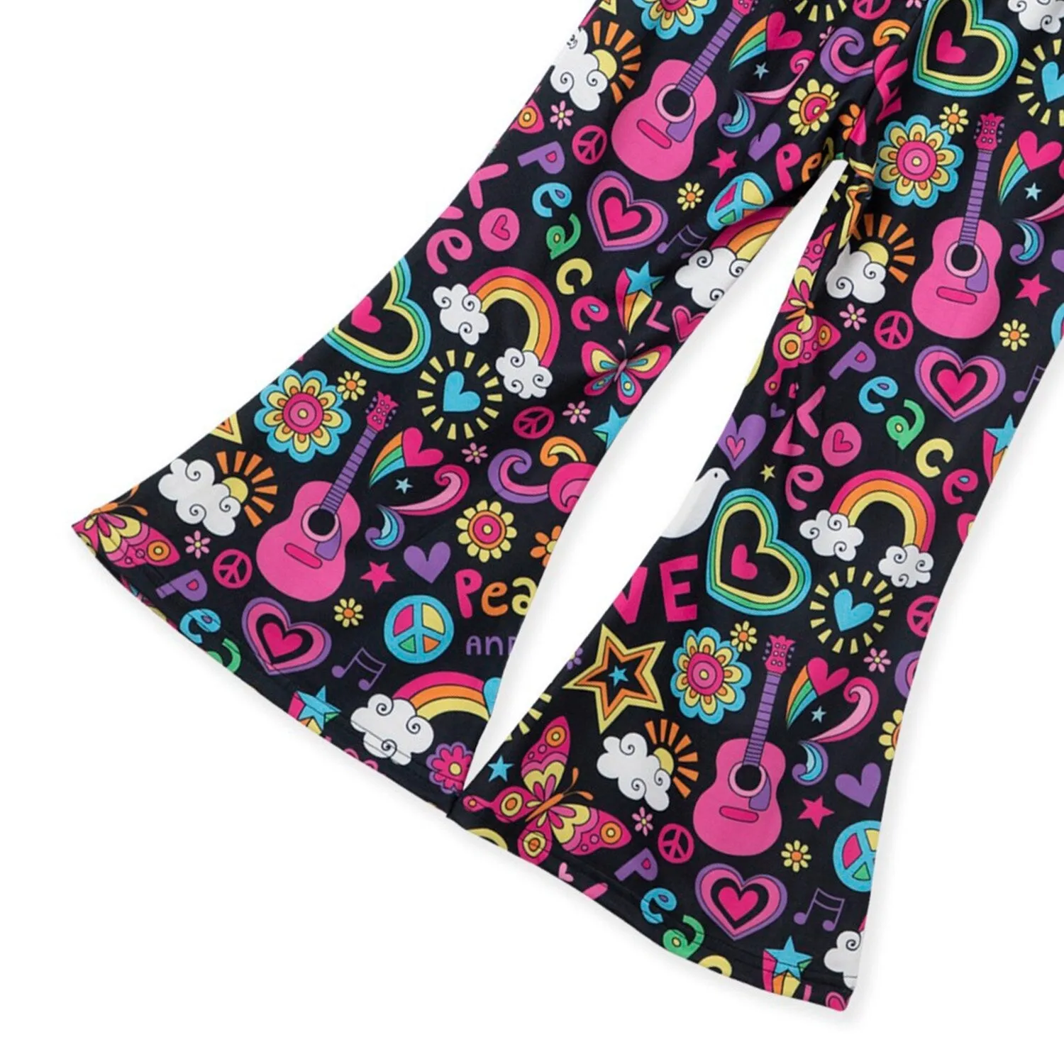 White "Peace" Tunic & Flare Pants sold by Zulily product image thumbnail 4