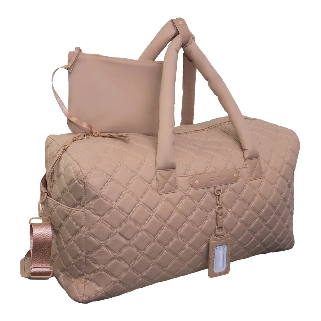Joan & David Luggage Tag Quilted Nylon Duffel sold by Zulily