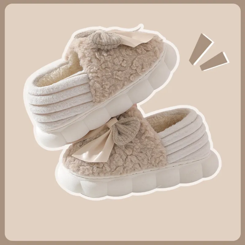 Beige Bow Home Shoes sold by Zulily