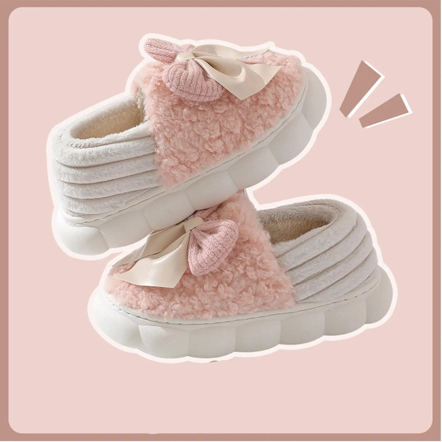 Pink Bow Home Shoes sold by Zulily