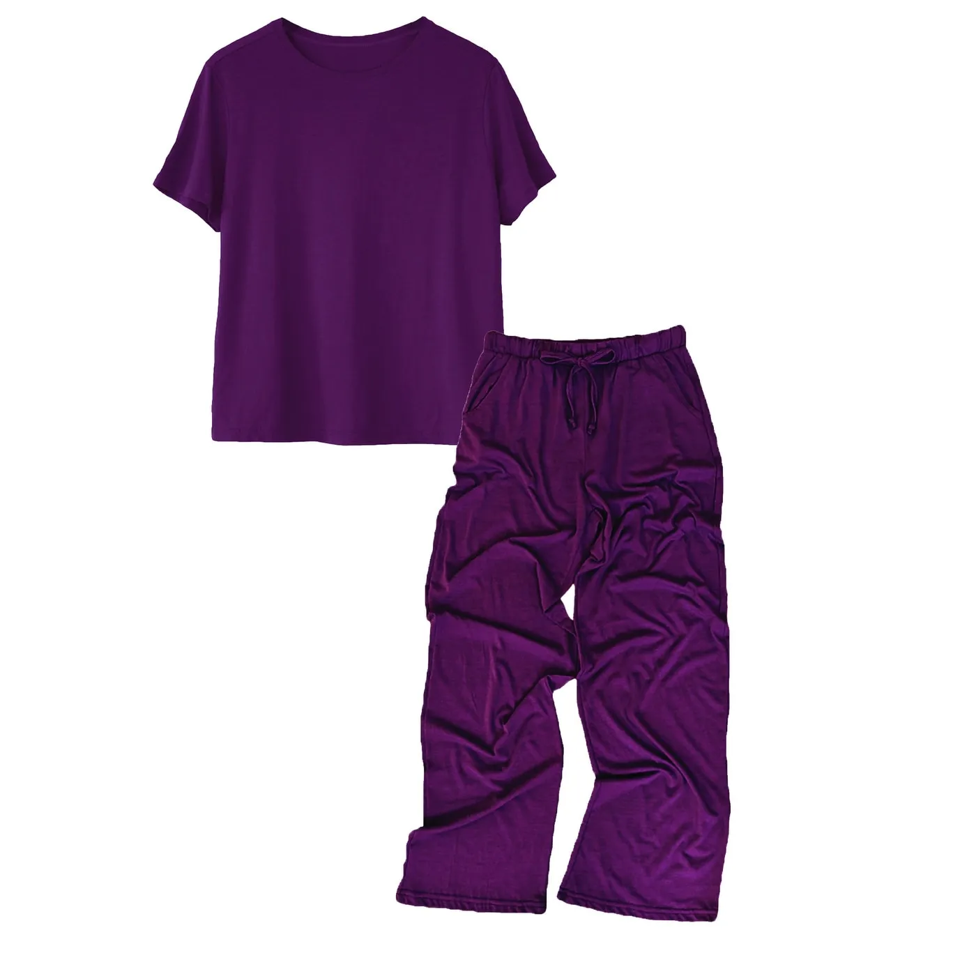 Raspberry Women's Modal/Cotton Boxy Tee & PJ Pants Set sold by Zulily