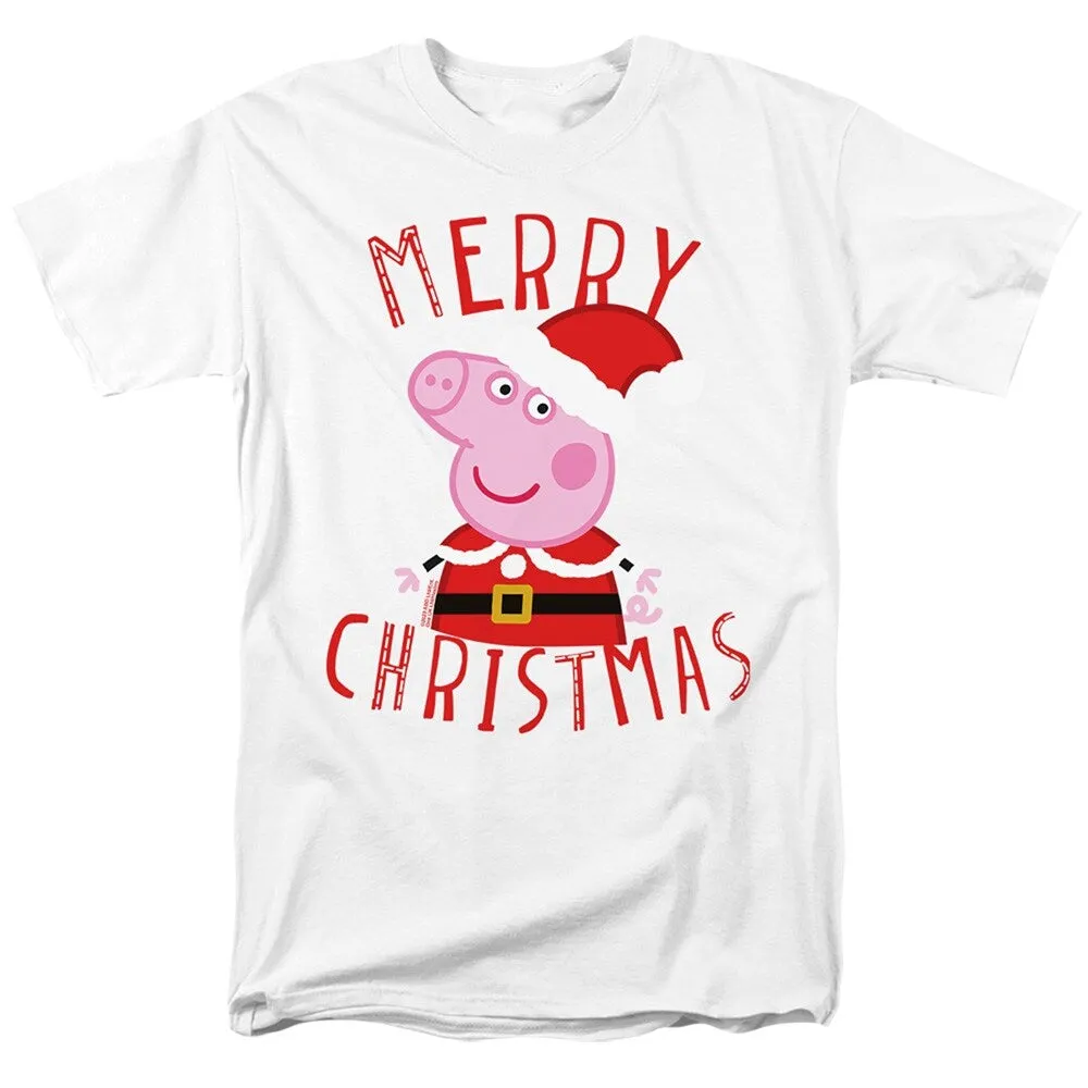 Peppa Pig Merry Christmas Adult Unisex T-Shirt, White sold by Zulily