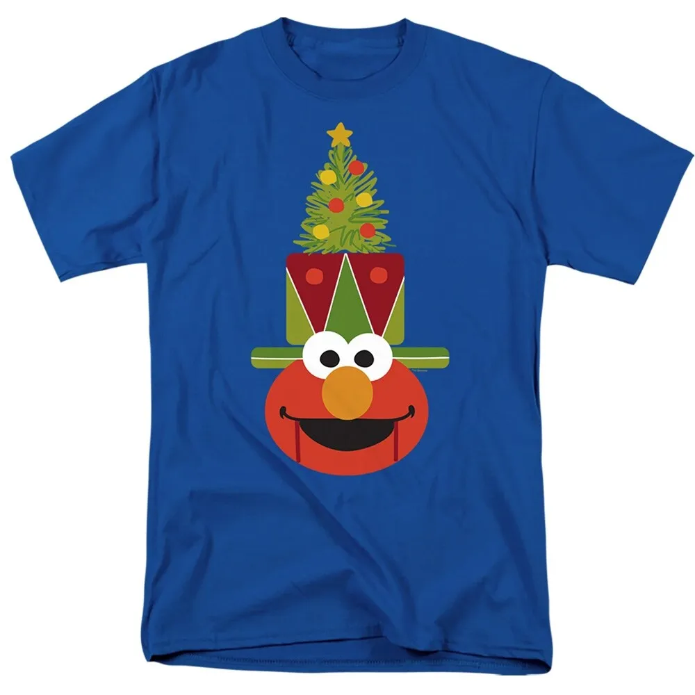 Sesame Street Christmas Nutcracker Elmo Adult Unisex T-Shirt, Royal Blue sold by Zulily