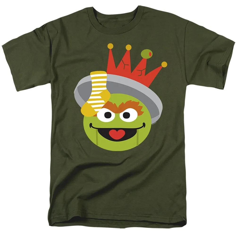 Sesame Street Christmas Nutcracker Oscar The Grouch Adult Unisex T-Shirt, Kelly Green sold by Zulily