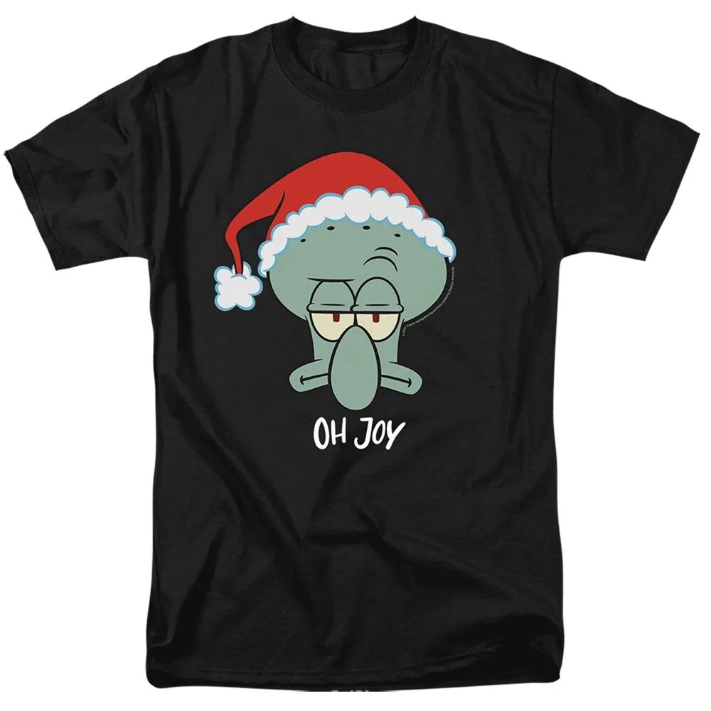 Spongebob Squarepants Squidward Christmas Joy Adult Unisex T-Shirt, Black sold by Zulily