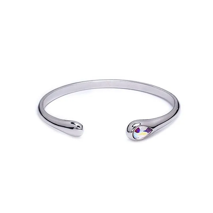 Swarovski Crystal Aurora Borealis Pear Cut Bangle sold by Zulily