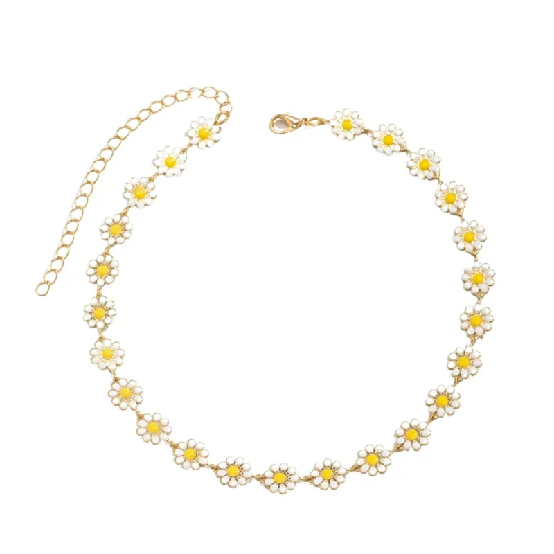 Daisy Flower Choker Necklace sold by Zulily